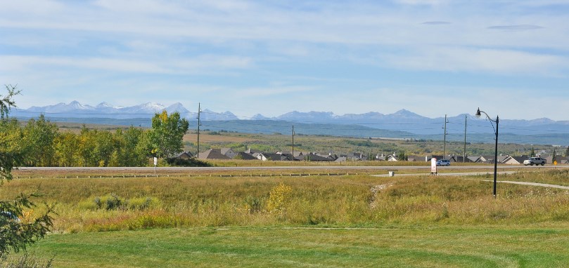 The Rocky Mountains from Springbank Hill SW